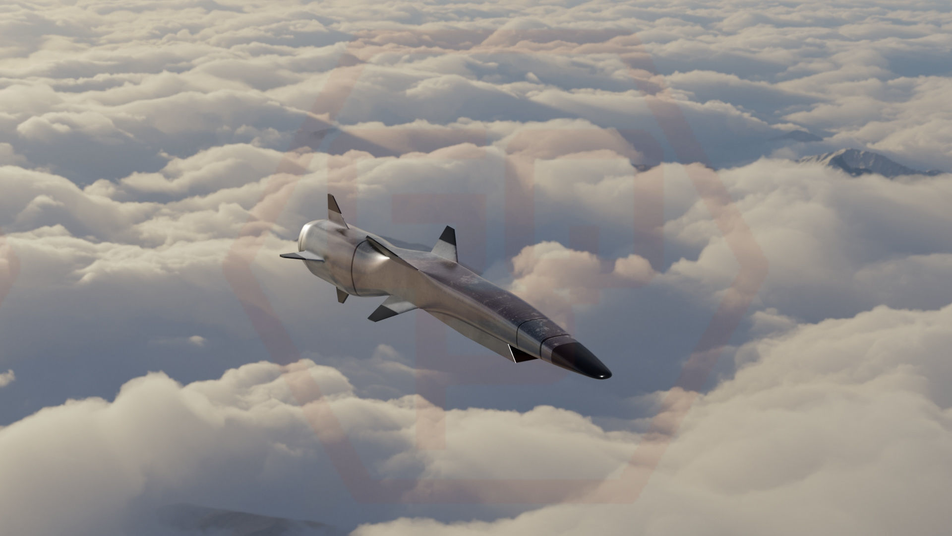 HYPERSONIC ROCKET Low-poly 3D model_11