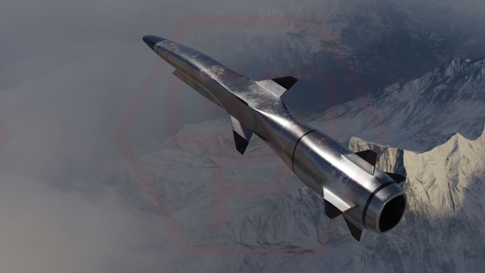 HYPERSONIC ROCKET Low-poly 3D model_28