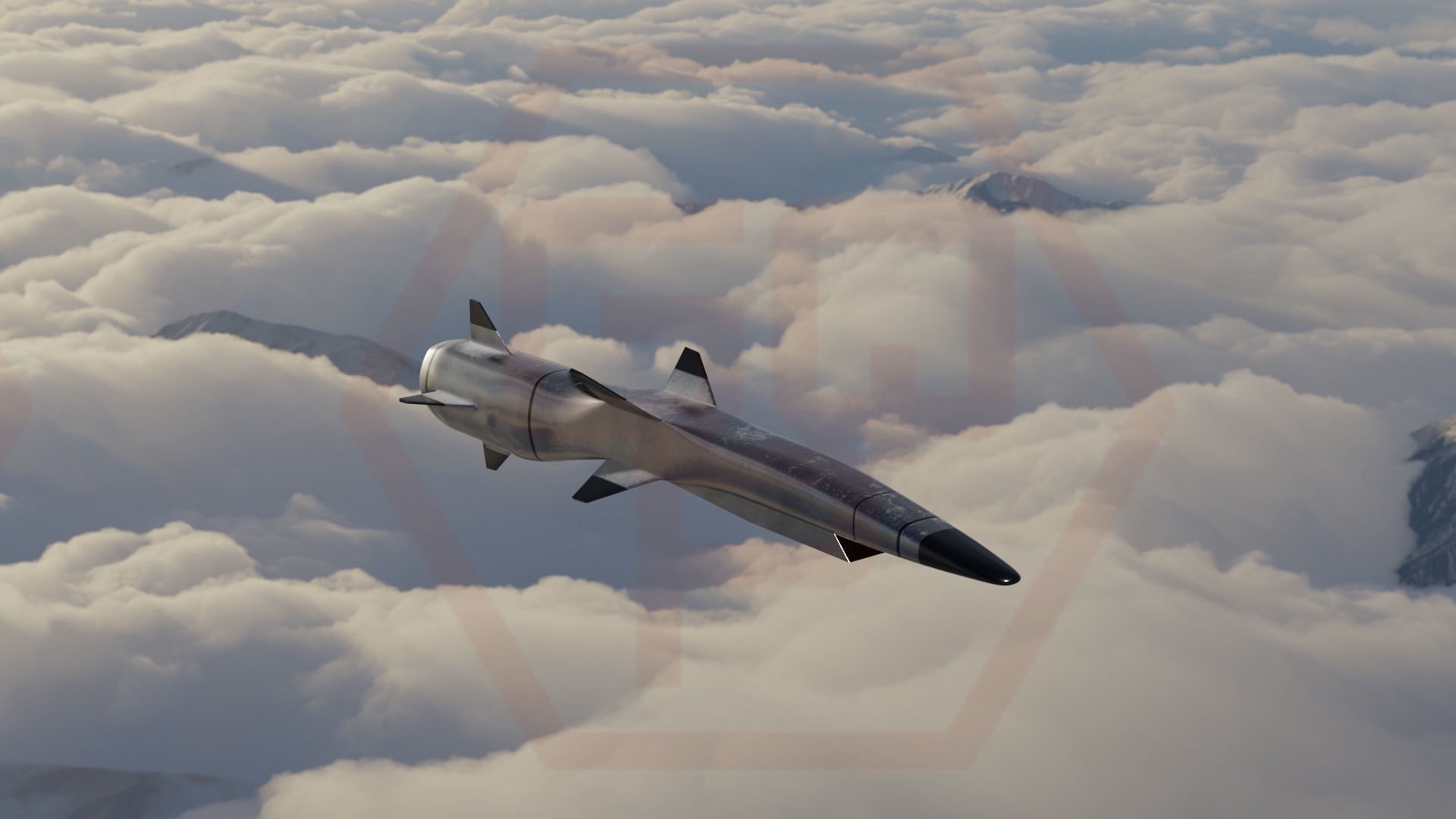 HYPERSONIC ROCKET Low-poly 3D model_12