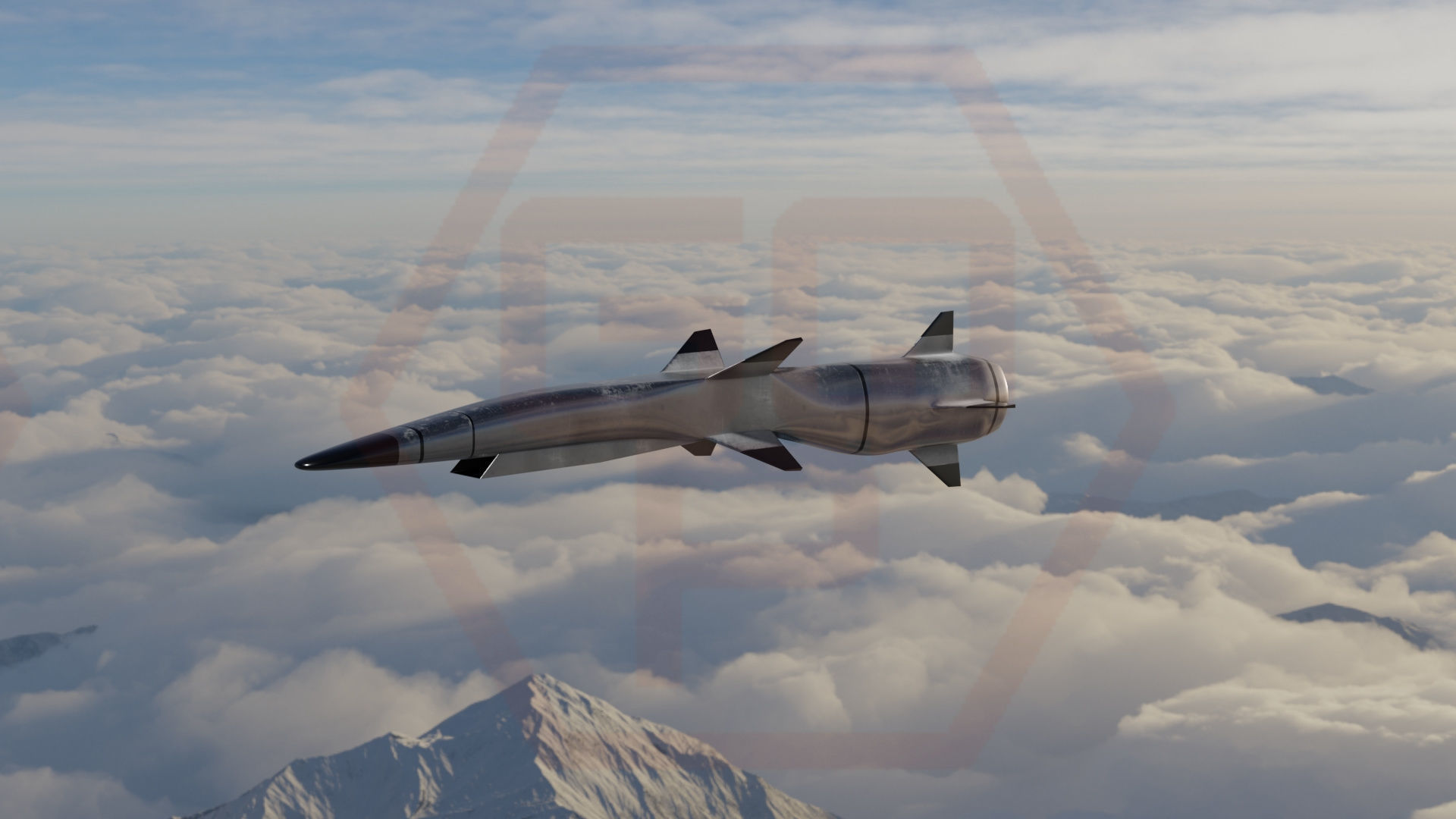 HYPERSONIC ROCKET Low-poly 3D model_2