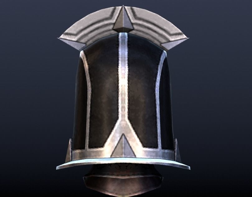 Futuristic Medieval Helmet Low-poly 3D model_3