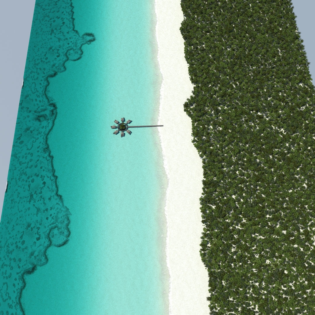 Holiday Beach Hut Scene 3D model_15
