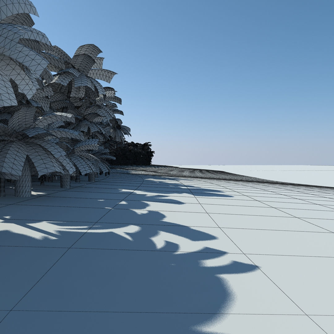 Holiday Beach Hut Scene 3D model_24