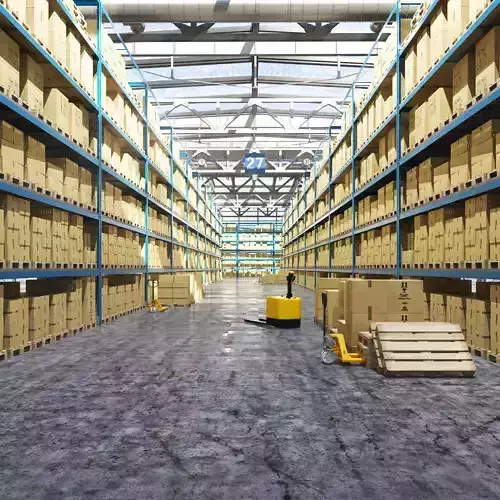 Warehouse 7 industrial building with roof