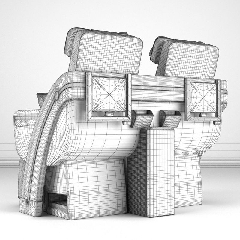 Lufthansa Business Class Seat 3D model_10
