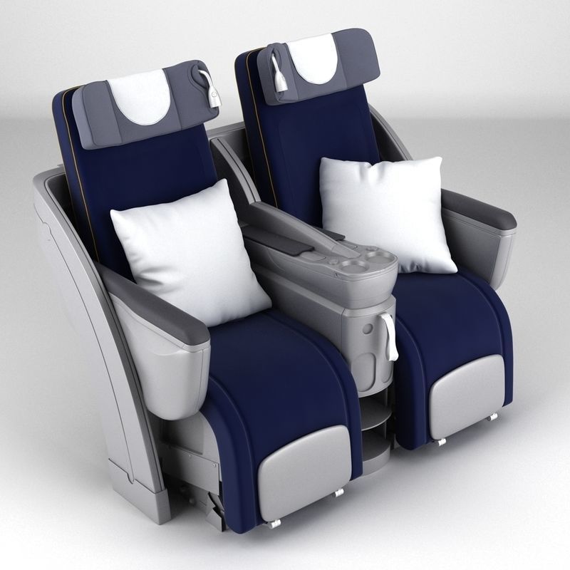 Lufthansa Business Class Seat 3D model_1