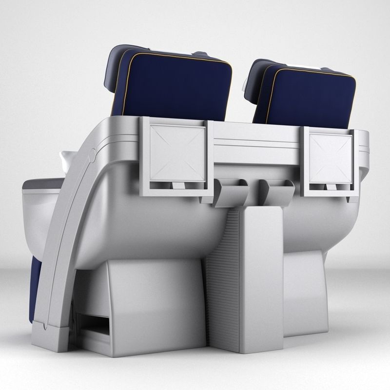 Lufthansa Business Class Seat 3D model_3