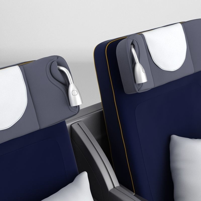 Lufthansa Business Class Seat 3D model_5