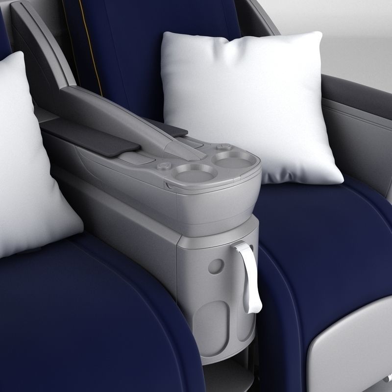 Lufthansa Business Class Seat 3D model_6