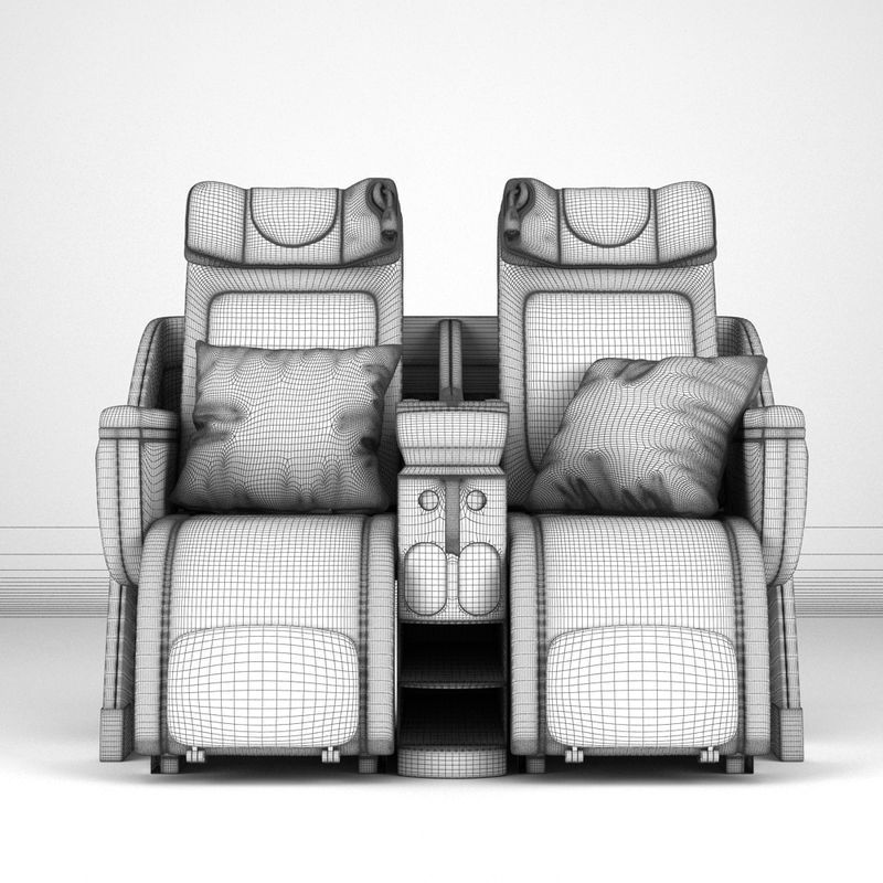 Lufthansa Business Class Seat 3D model_9