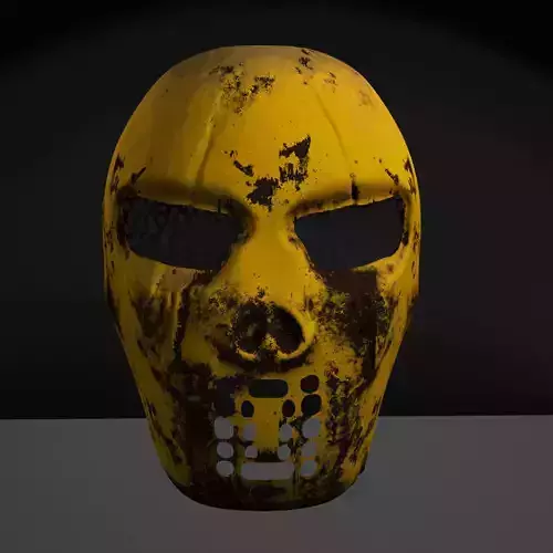 yellow skull mask Free 3D model