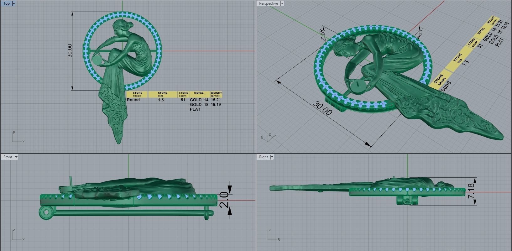 Brooches  Rene Lalique  3D print model_8