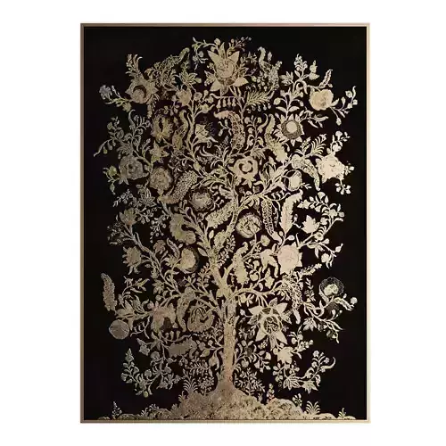 Pictures884 gold rose wall art