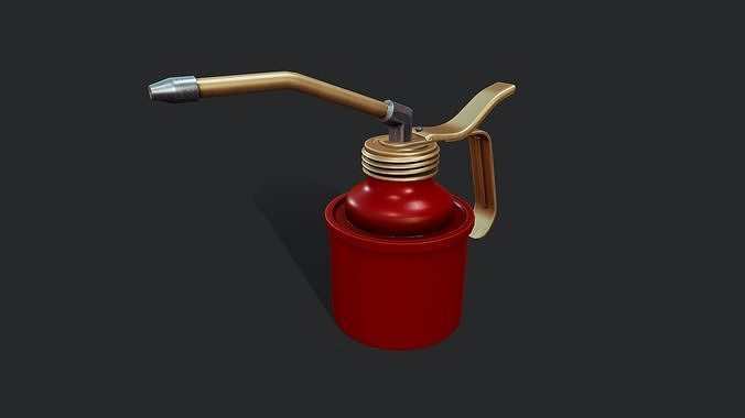 Metal Oil Can  - Tutorial Included Low-poly 3D model