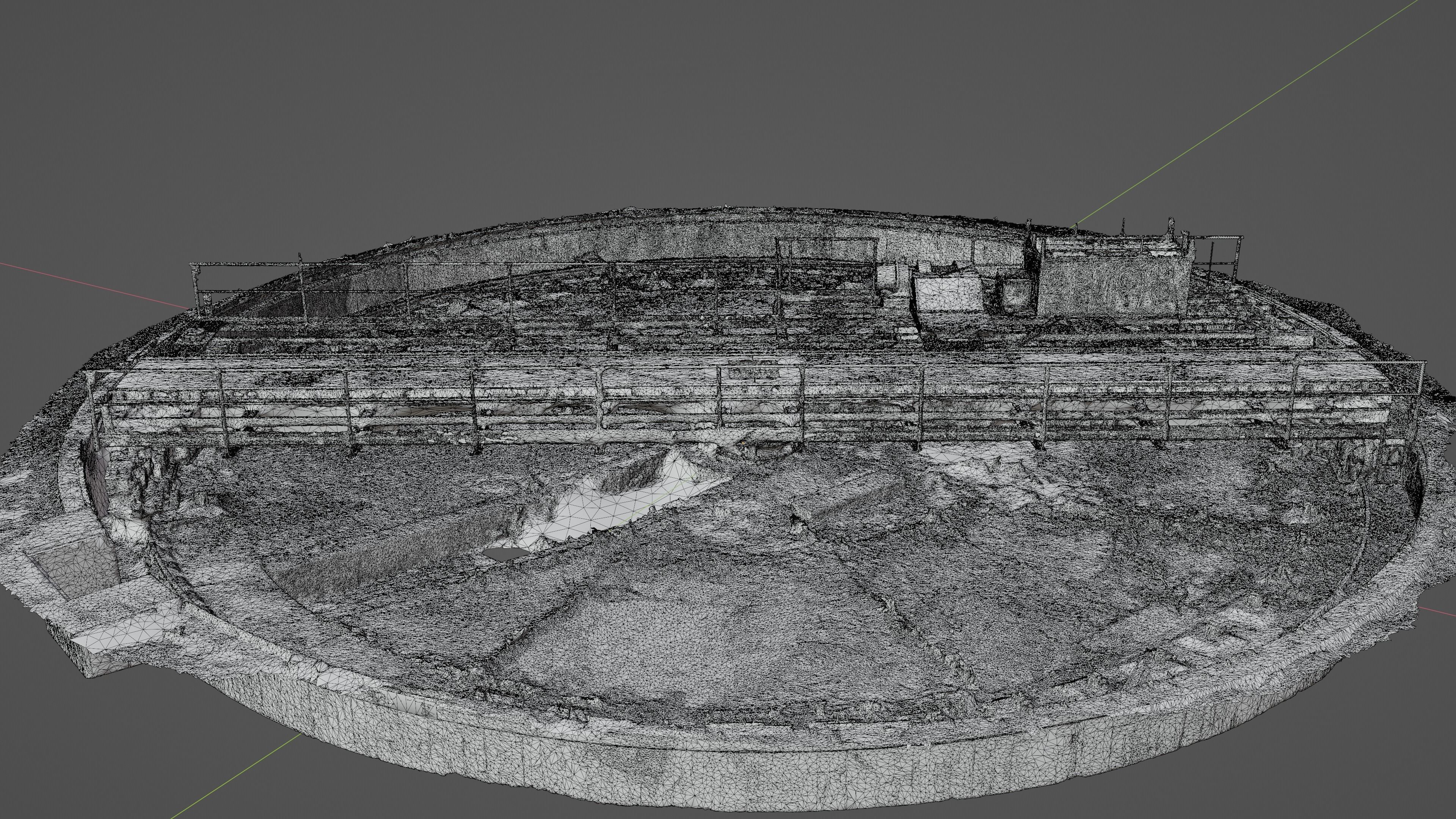 Abandoned railway turntable 3D model_4