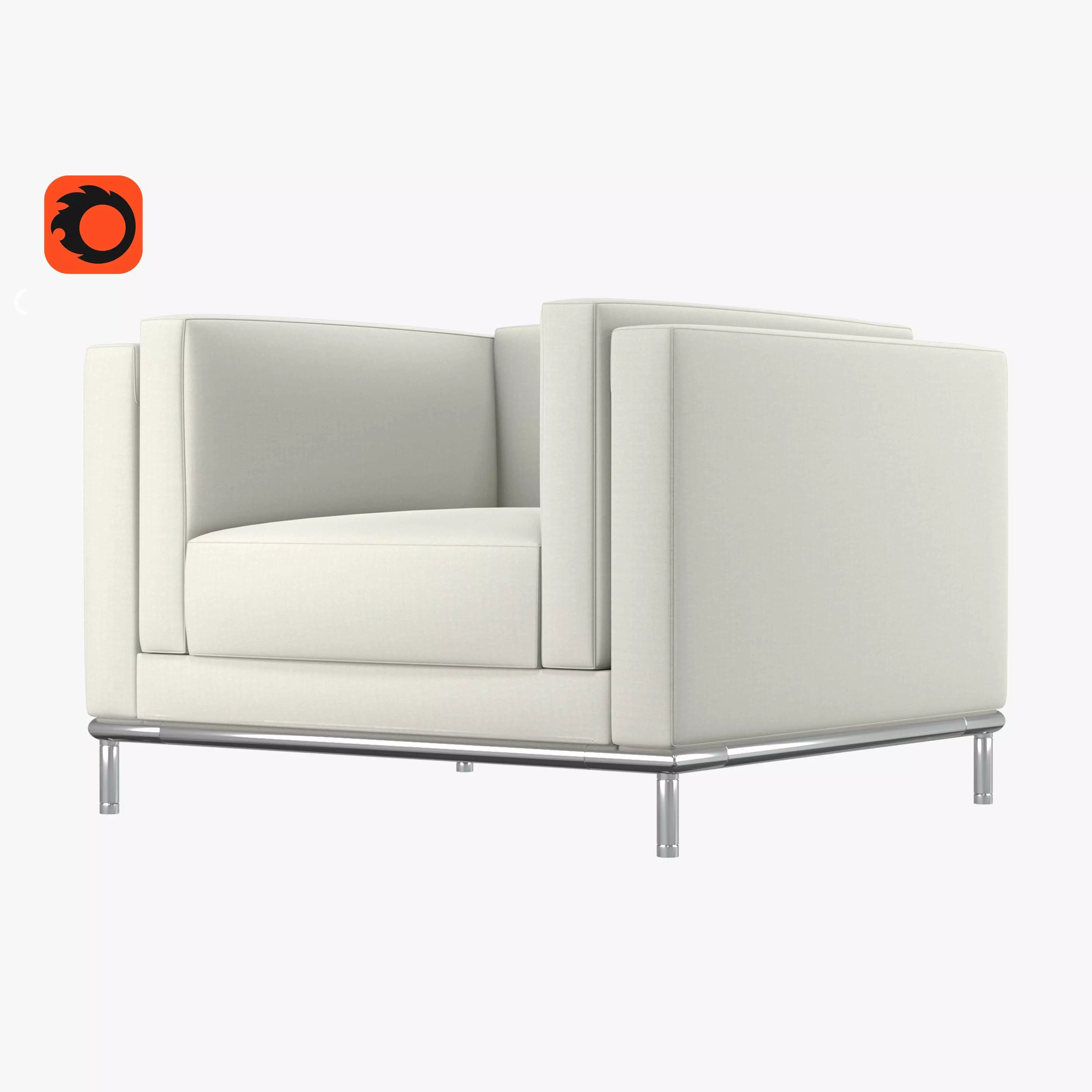 Nico armchair 3D model_0