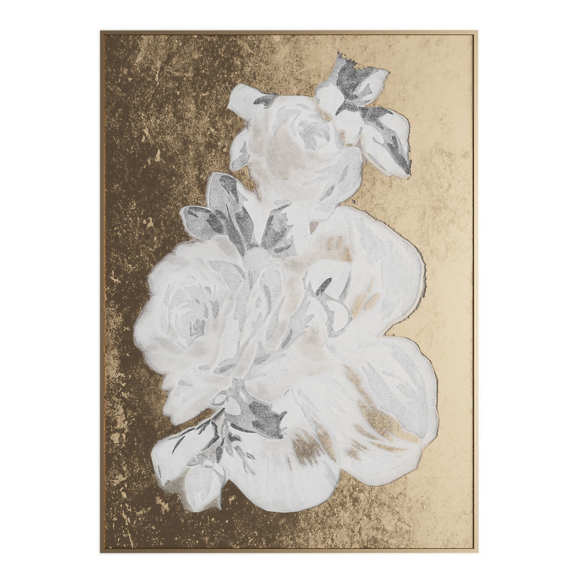 Pictures887 gold and roses wall art Low-poly 3D model_1