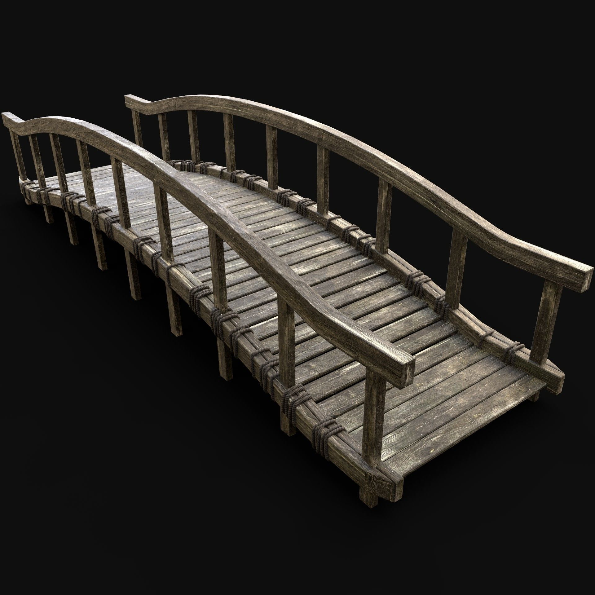 WOODEN BRIDGE MEDIEVAL PLATFORM CONSTRUCTION PACK COLLECTION _25