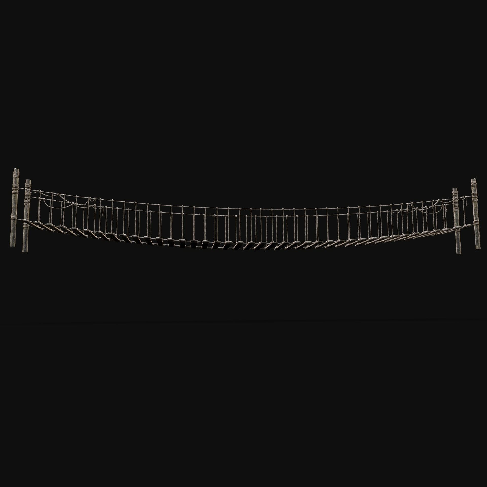 WOODEN BRIDGE MEDIEVAL PLATFORM CONSTRUCTION PACK COLLECTION _12