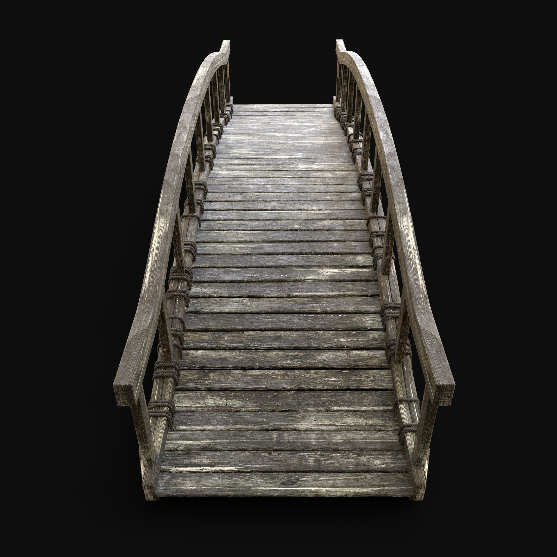 WOODEN BRIDGE MEDIEVAL PLATFORM CONSTRUCTION PACK COLLECTION _23