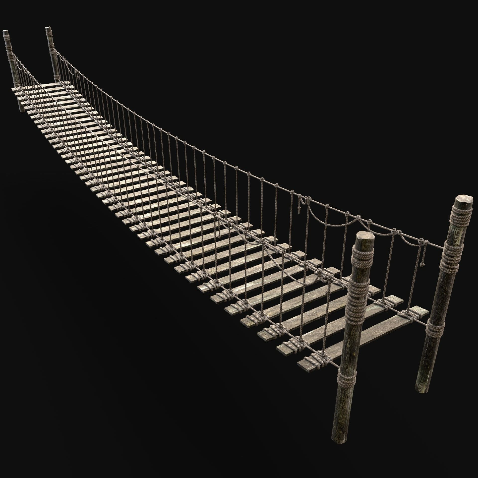 WOODEN BRIDGE MEDIEVAL PLATFORM CONSTRUCTION PACK COLLECTION _16