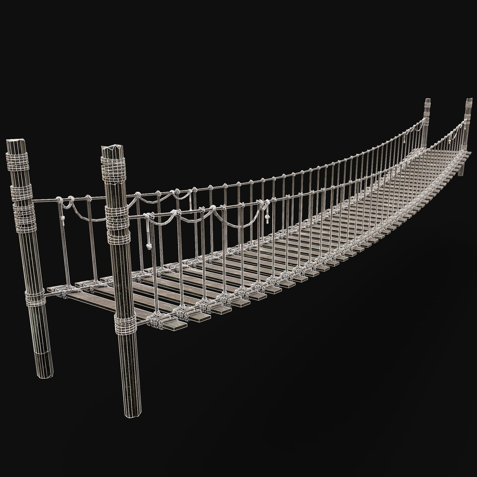 WOODEN BRIDGE MEDIEVAL PLATFORM CONSTRUCTION PACK COLLECTION _17