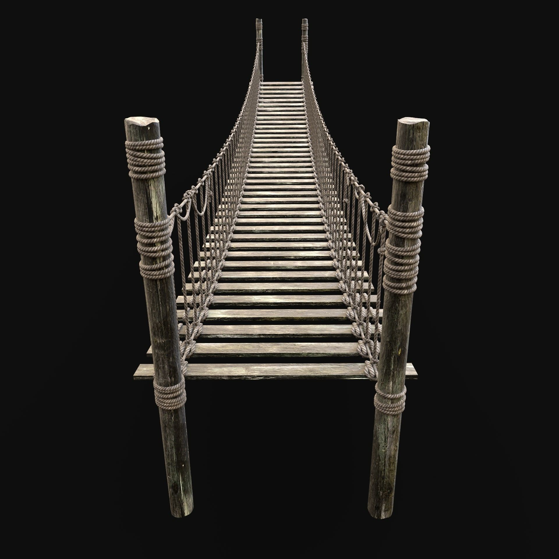 WOODEN BRIDGE MEDIEVAL PLATFORM CONSTRUCTION PACK COLLECTION _14