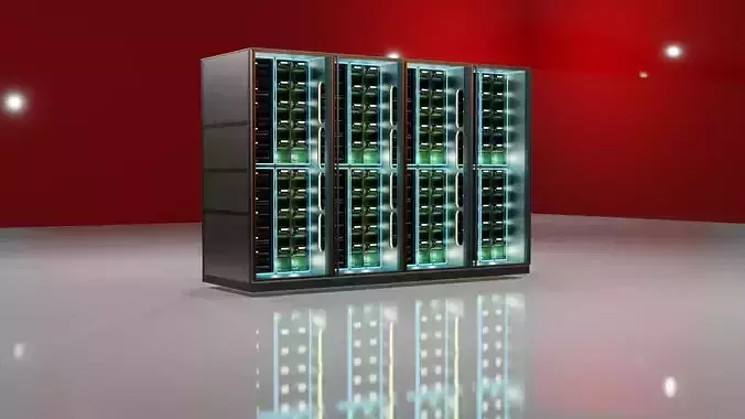 Server rack 3D model