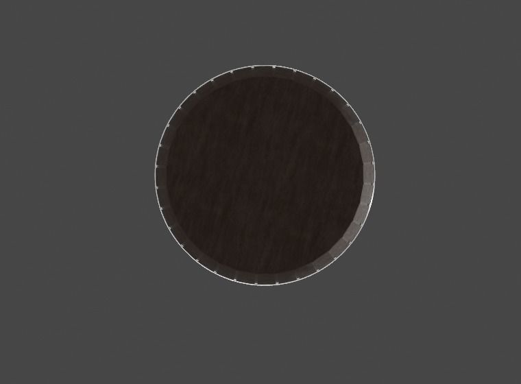 Barrel wooden circle Low-poly 3D model_3