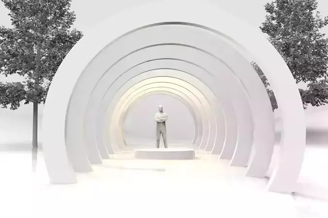 pavililin01 sculpture in forest