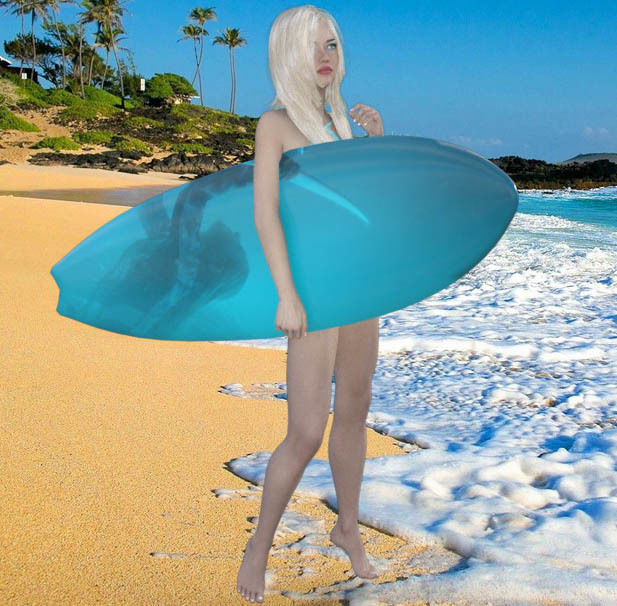 The Surfboard lord of rings on Low-poly 3D model_7