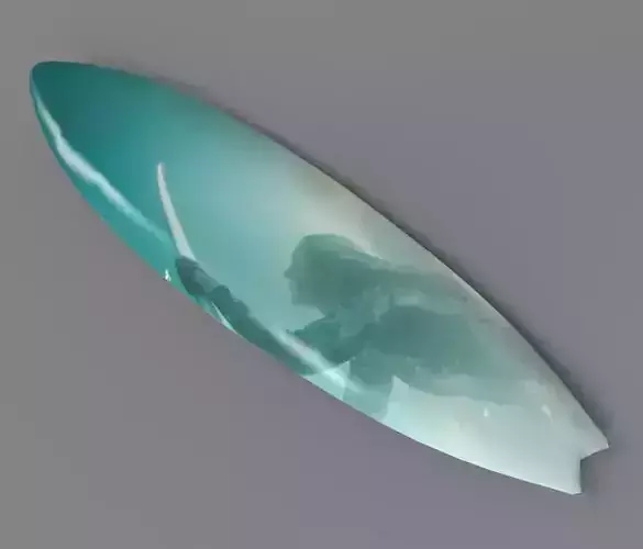 The Surfboard lord of rings on Low-poly 3D model