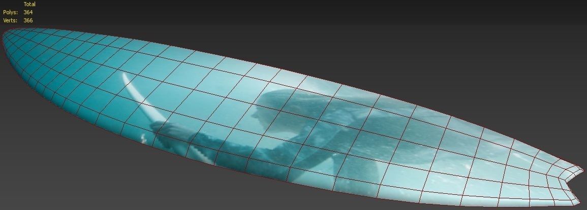 The Surfboard lord of rings on Low-poly 3D model_5