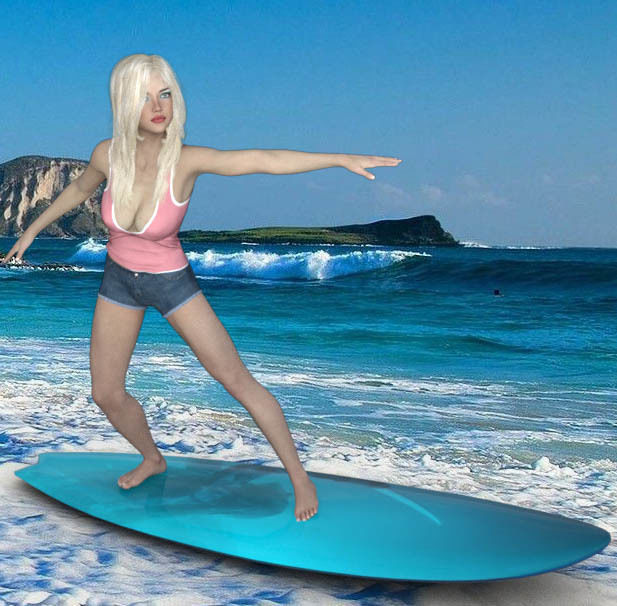 The Surfboard lord of rings on Low-poly 3D model_6