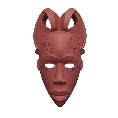 African mask 3D print model
