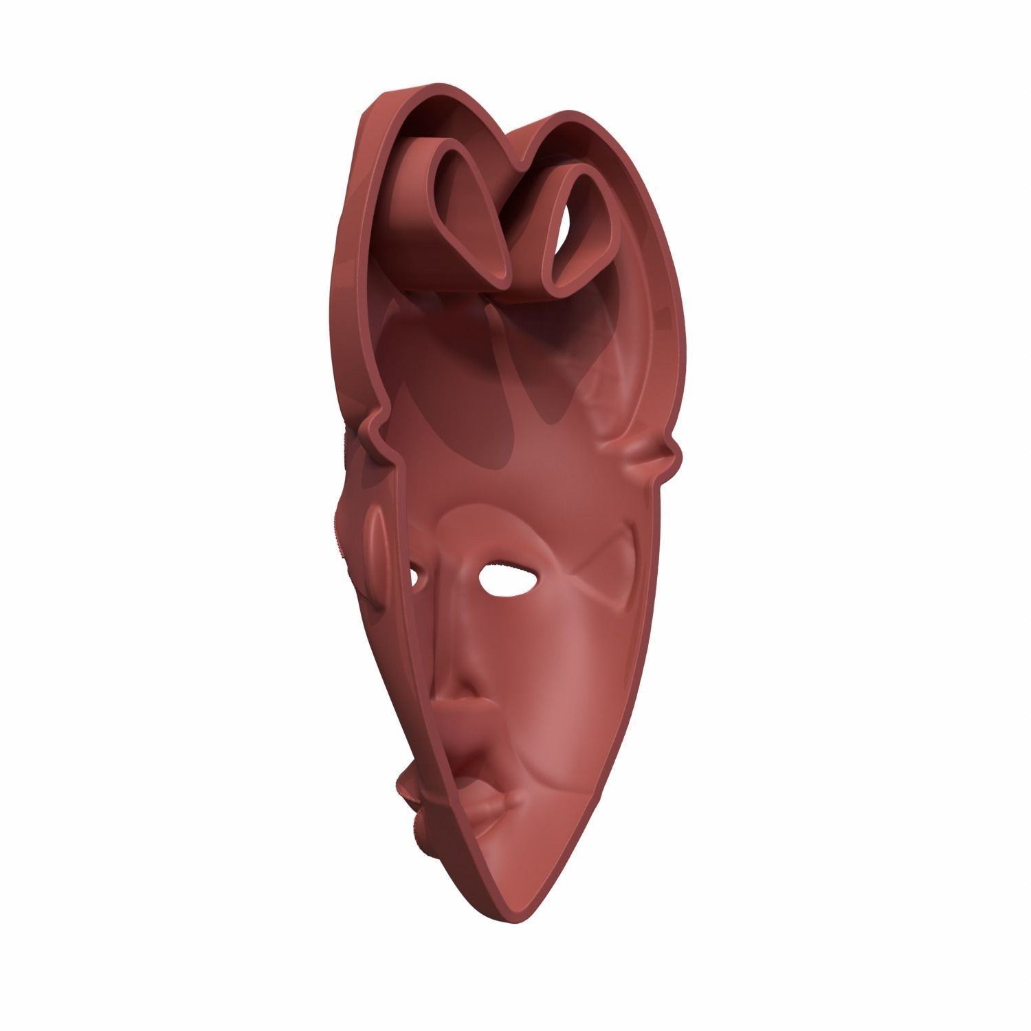 African mask 3D print model_5