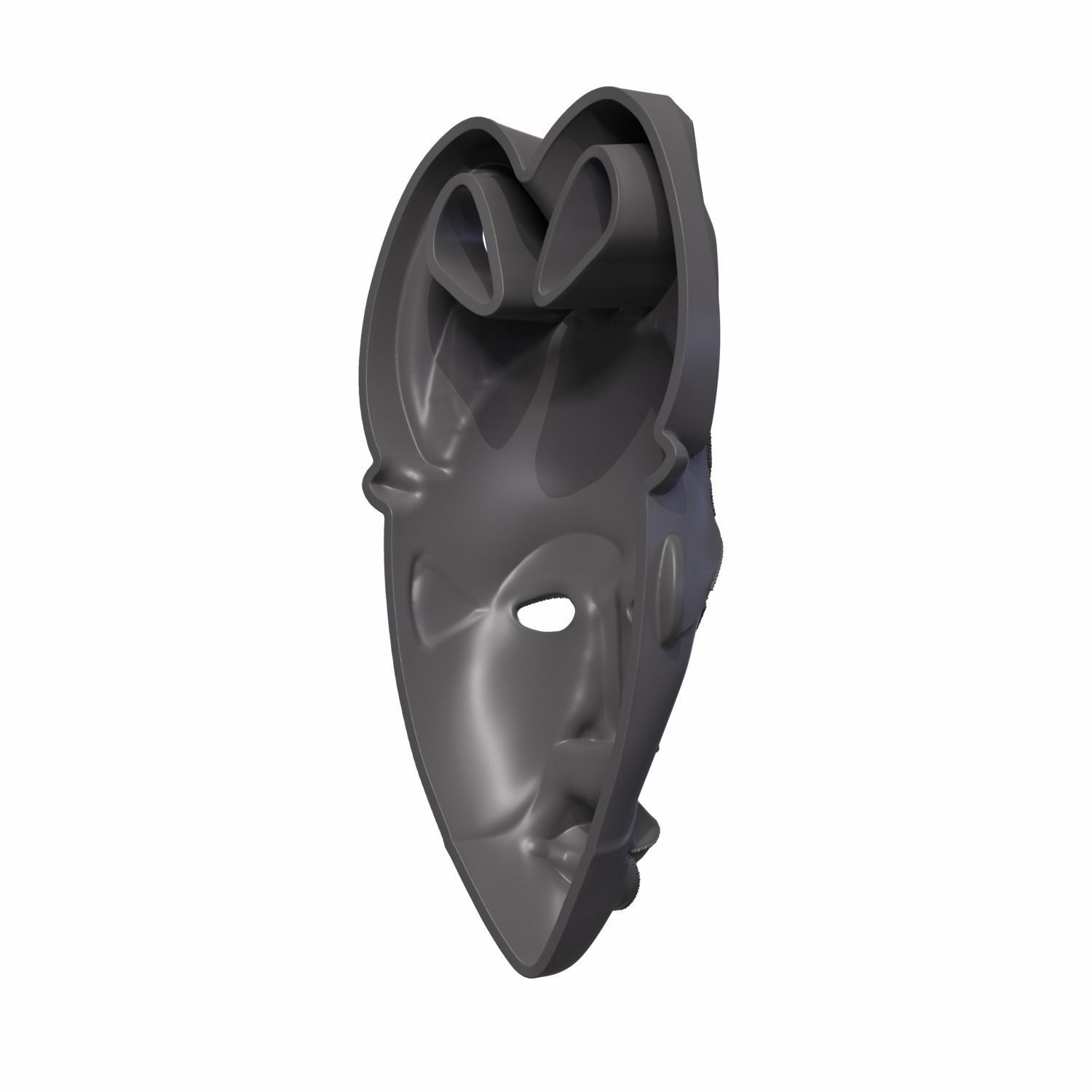 African mask 3D print model_12