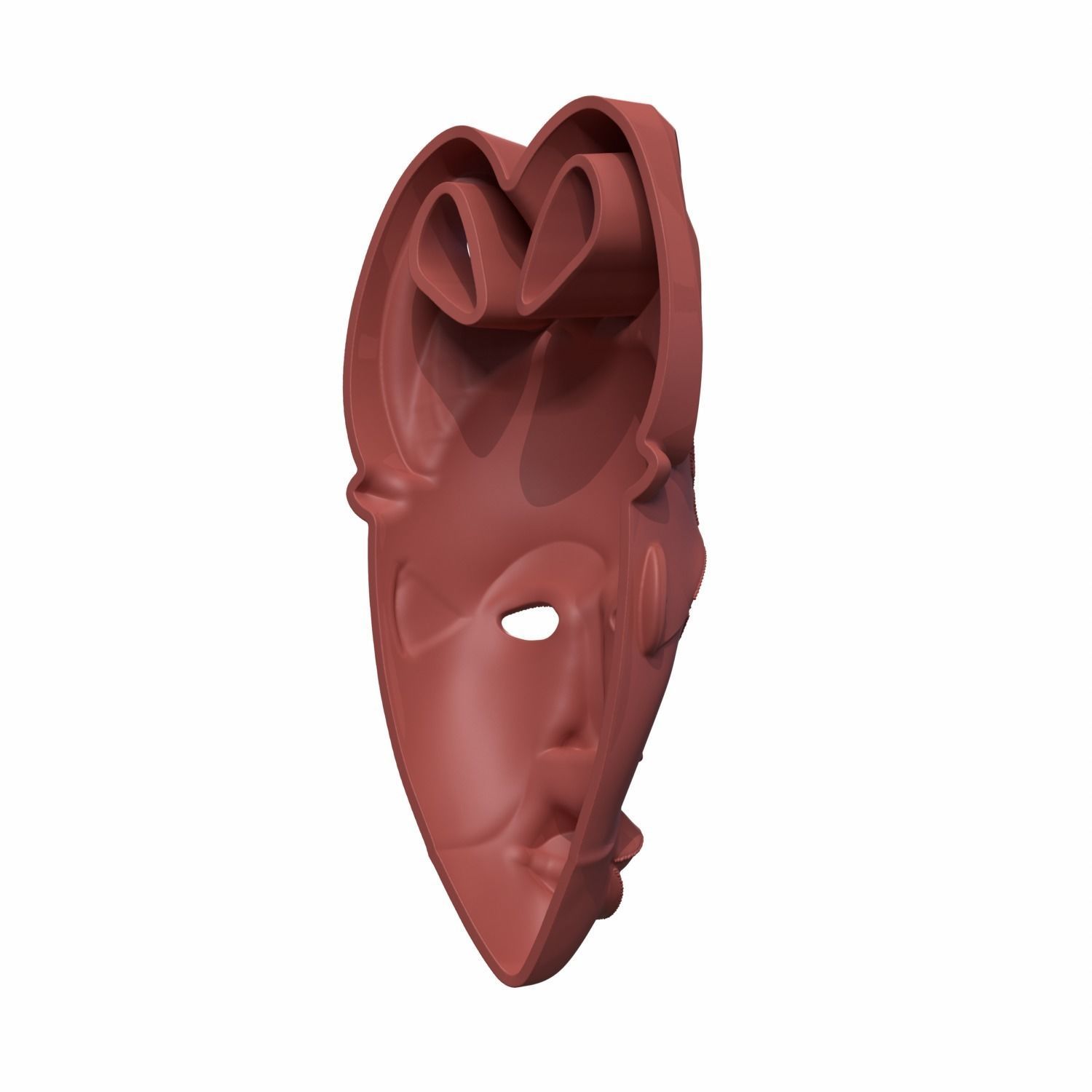 African mask 3D print model_3