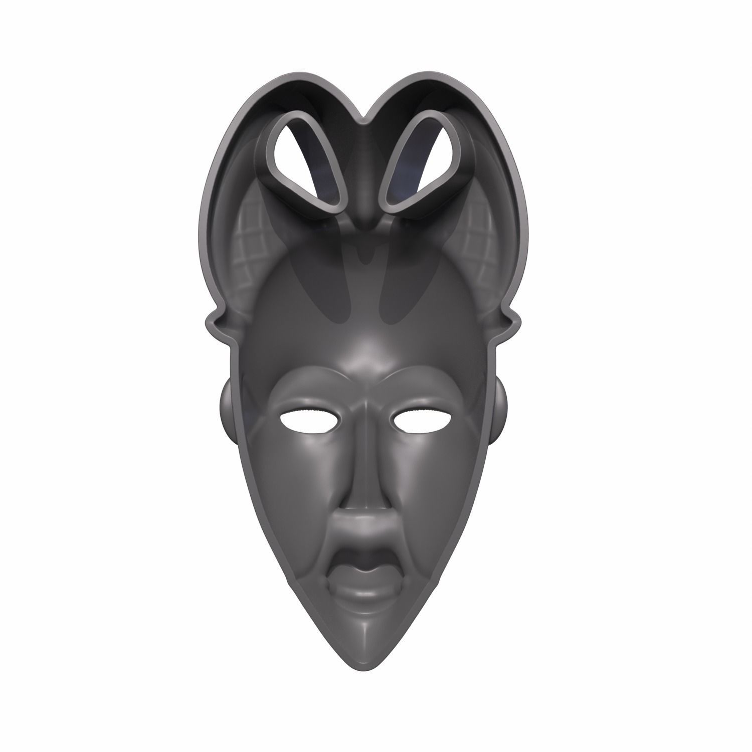 African mask 3D print model_13