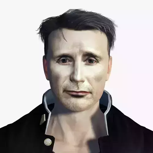 Mads Mikkelsen 3D Rigged model ready for animation