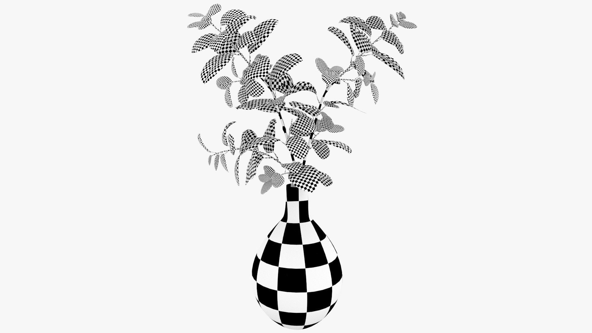 Eucalyptus Pot Plant Low-poly 3D model_19