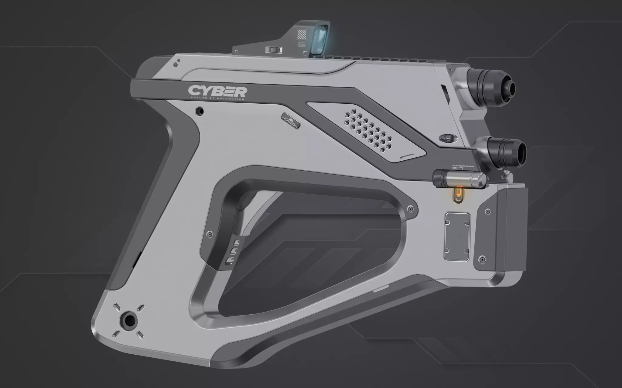 Sci-Fi gun model  3D model_0