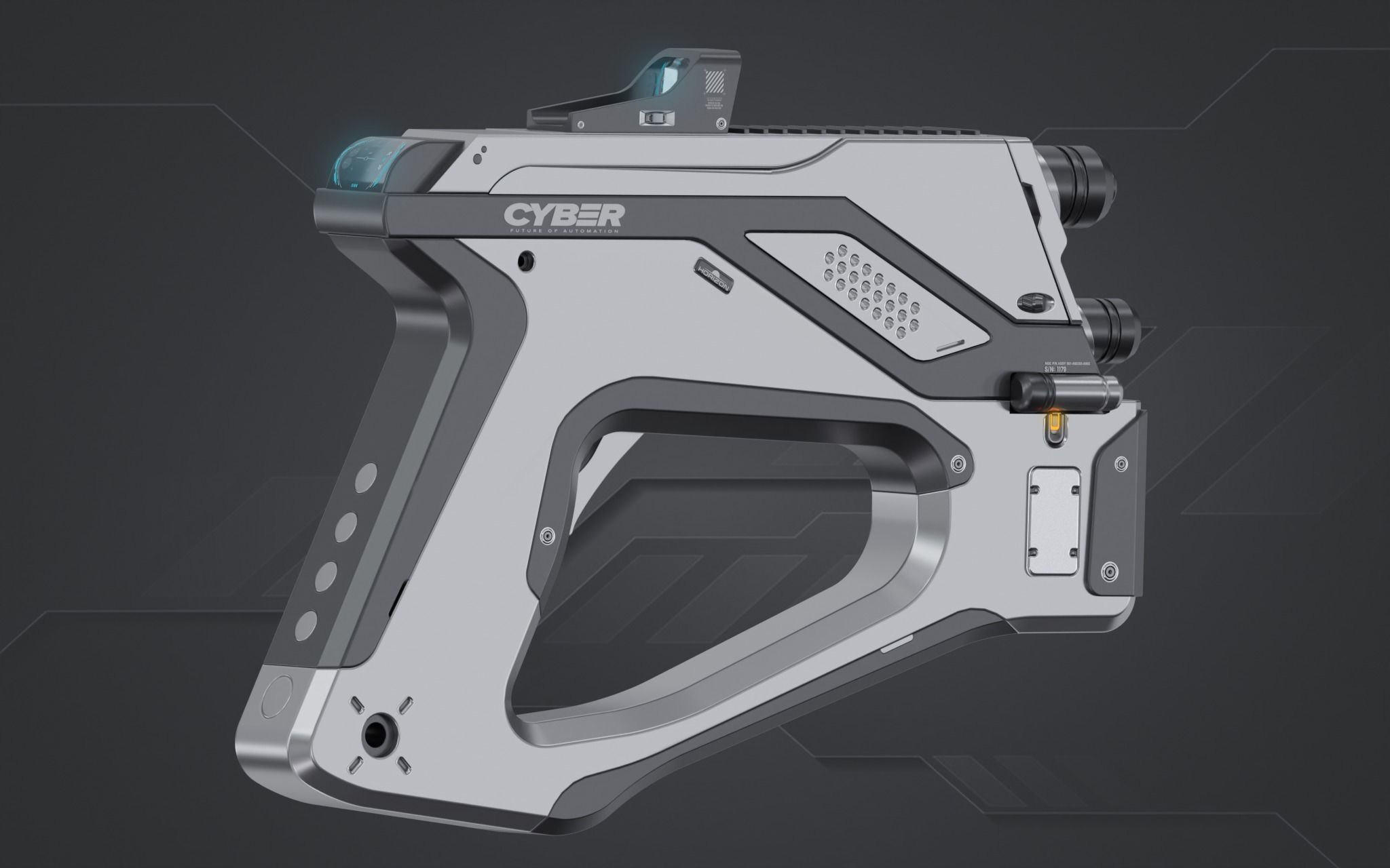 Sci-Fi gun model  3D model_1