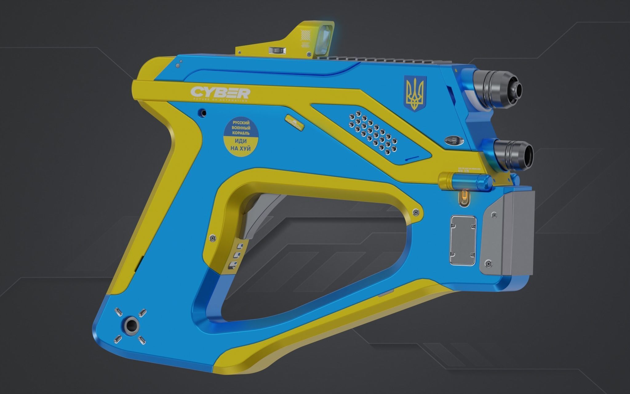 Sci-Fi gun model  3D model_2