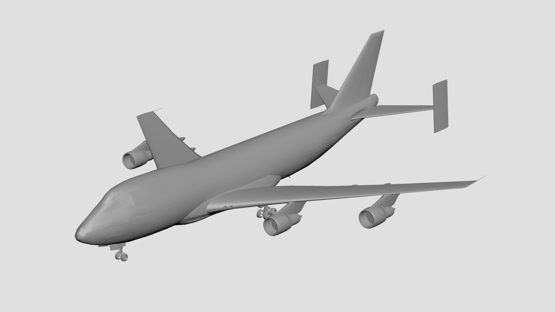 Airplane boeing 3D model_1