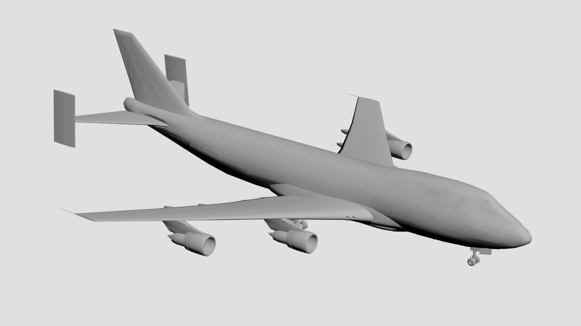 Airplane boeing 3D model_2