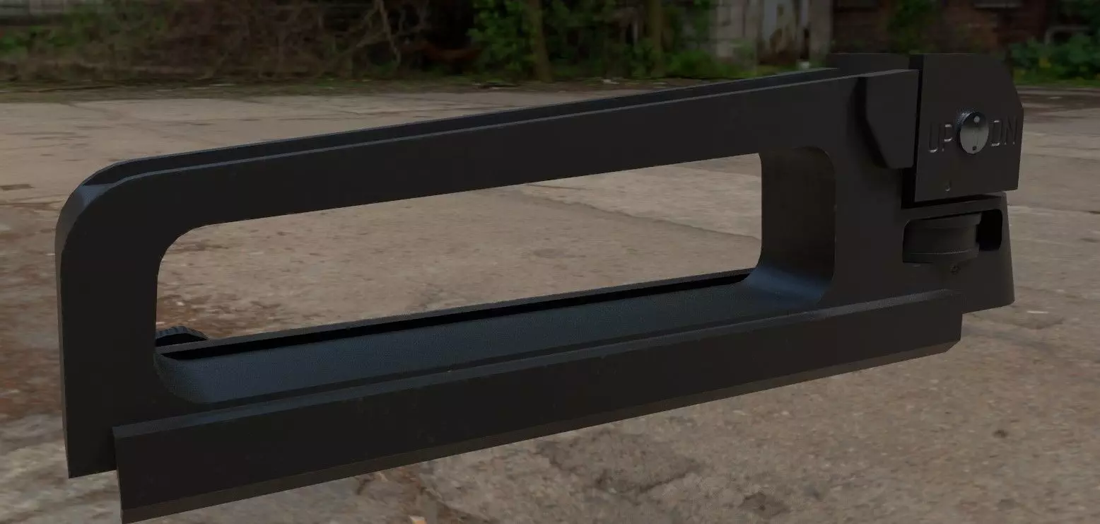 picatinny m16 carry handle  Low-poly 3D model_0