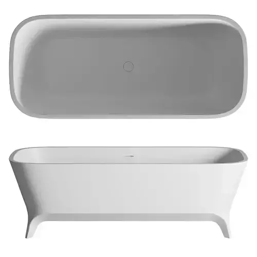 Aquaroc Paris Solid Surface Stone Resin Freestanding Bath