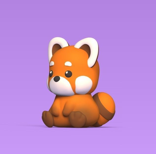 Little Red Panda 3D print model_1