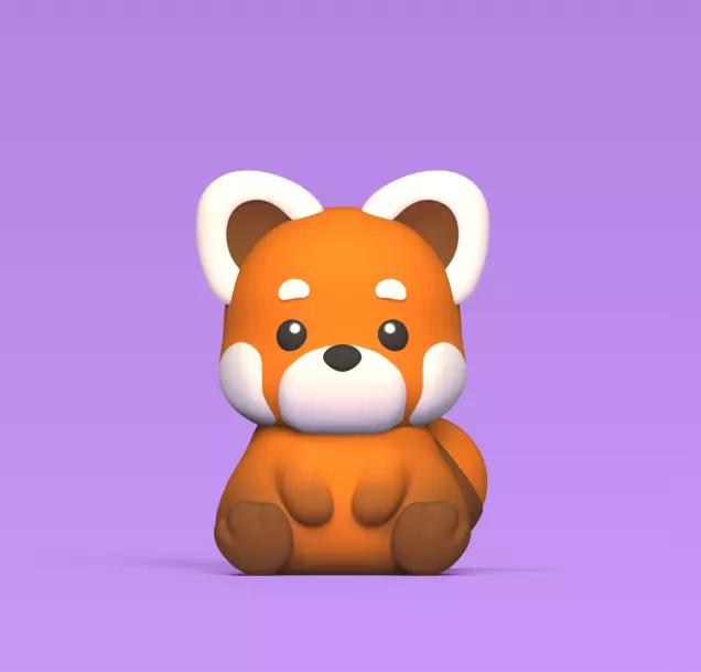 Little Red Panda 3D print model_0